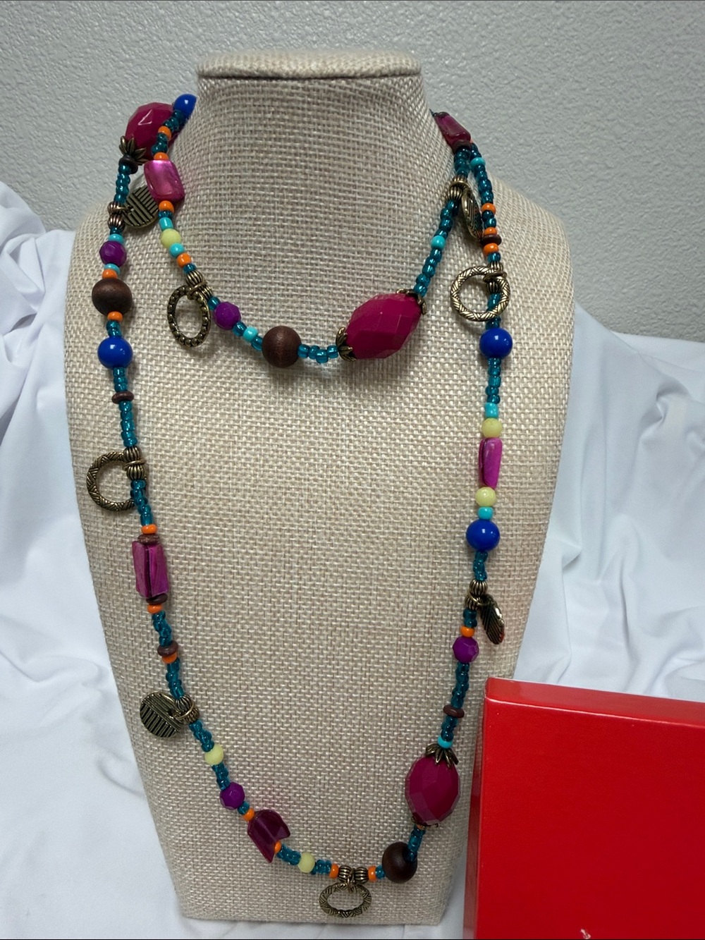 Bohemian Multicolor Beaded Long Necklace - Women Jewelry